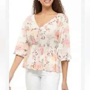 American Rag | Tops | Nwt American Rag 34 Sleeve Kimono Peplum Top ...